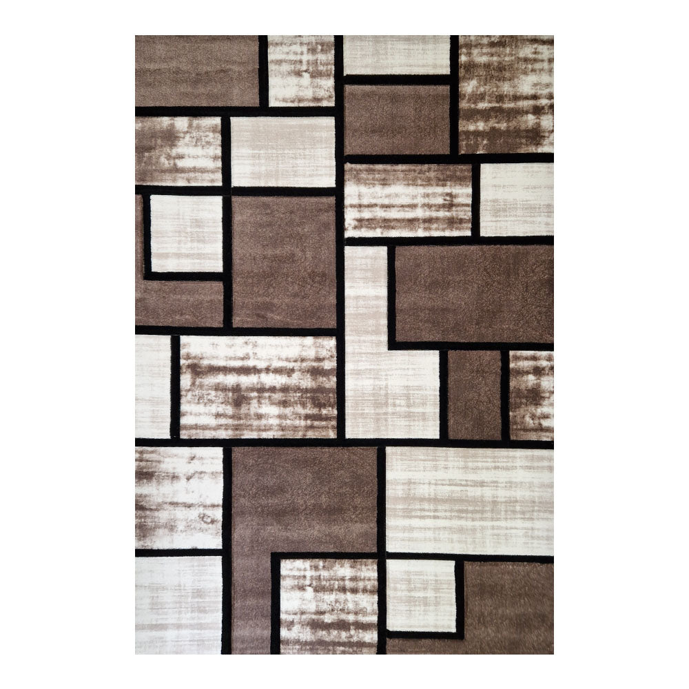 Covor Romantic Geometry Maro Crem Negru