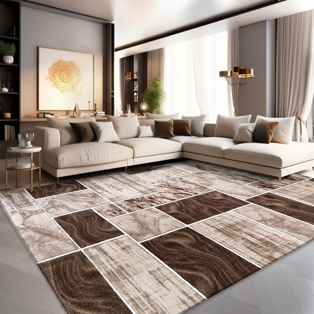 Covor Romantic Geometry Maro Crem Alb