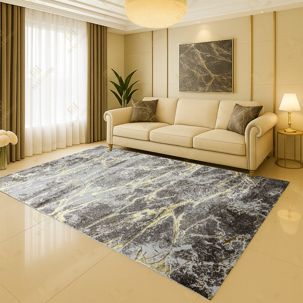 Covor Marble Gri/ Gold 0853A