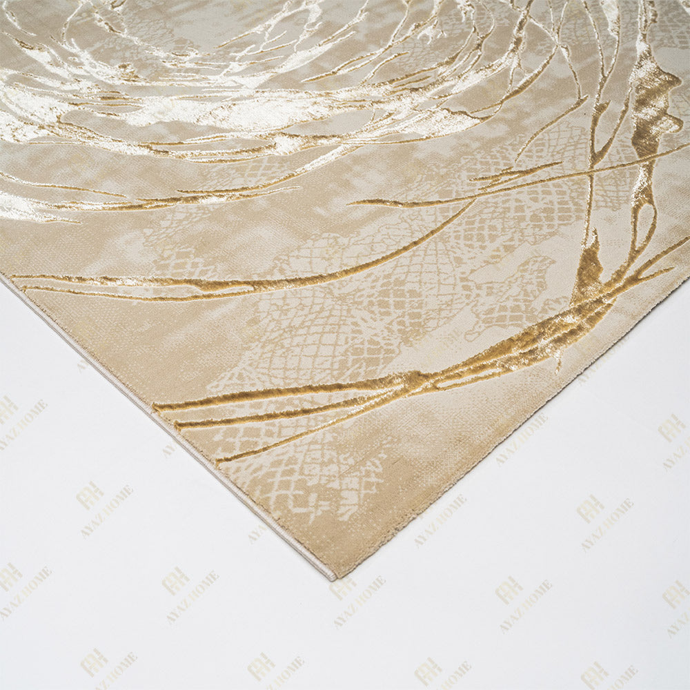 Covor Elif Silky Soft Wave Crem Gold