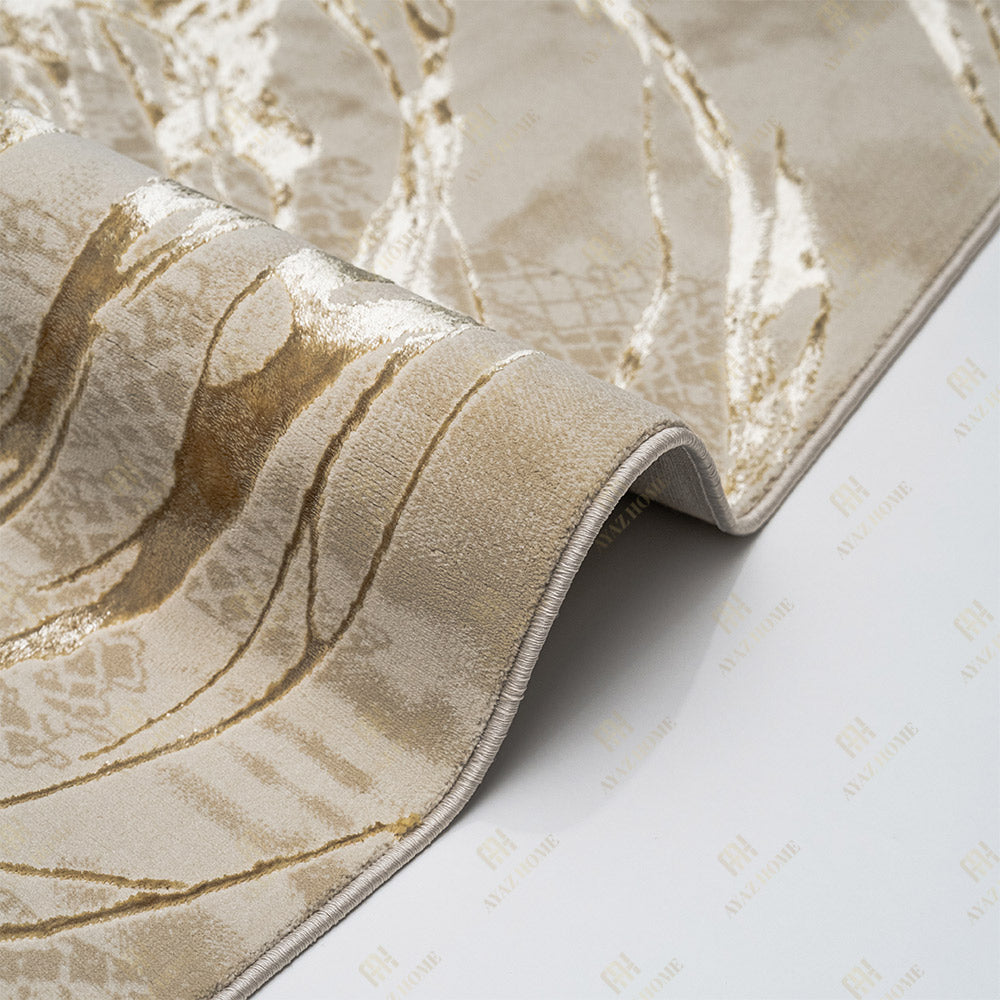 Covor Elif Silky Soft Wave Crem Gold