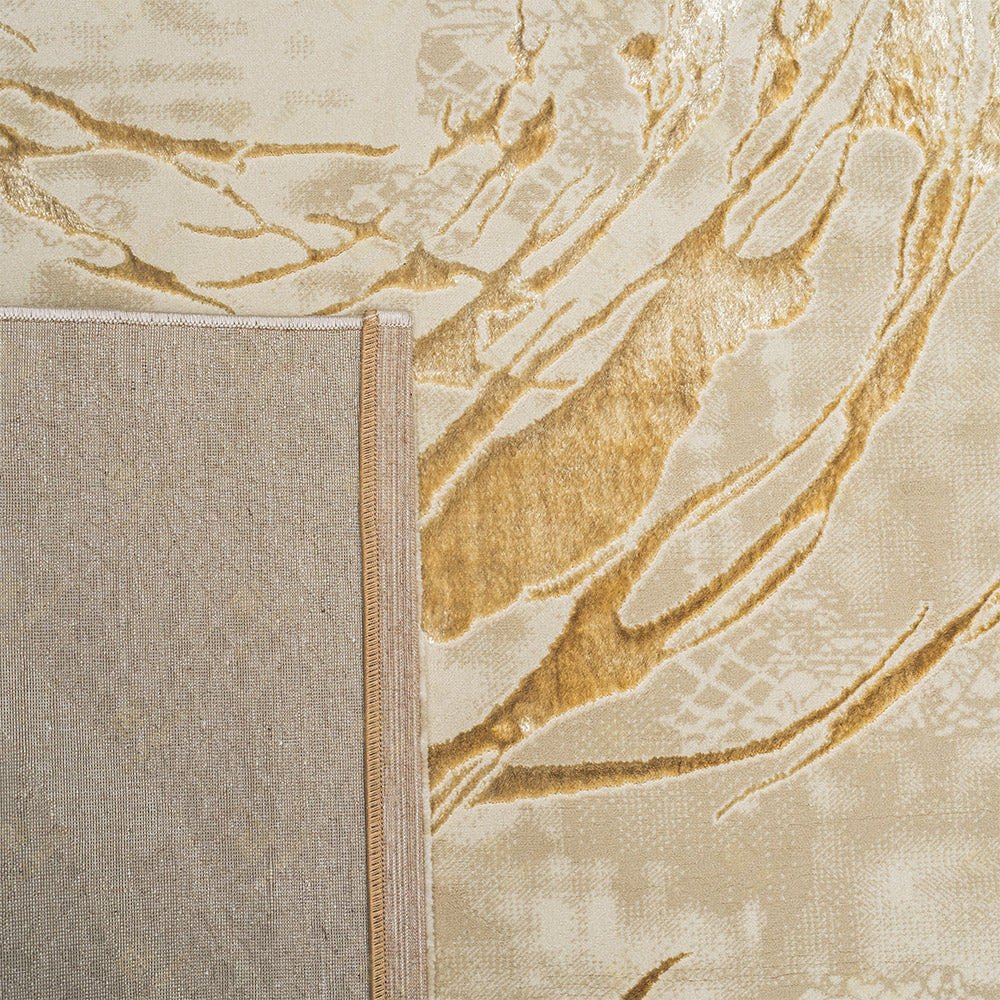 Covor Elif Silky Soft Wave Crem Gold
