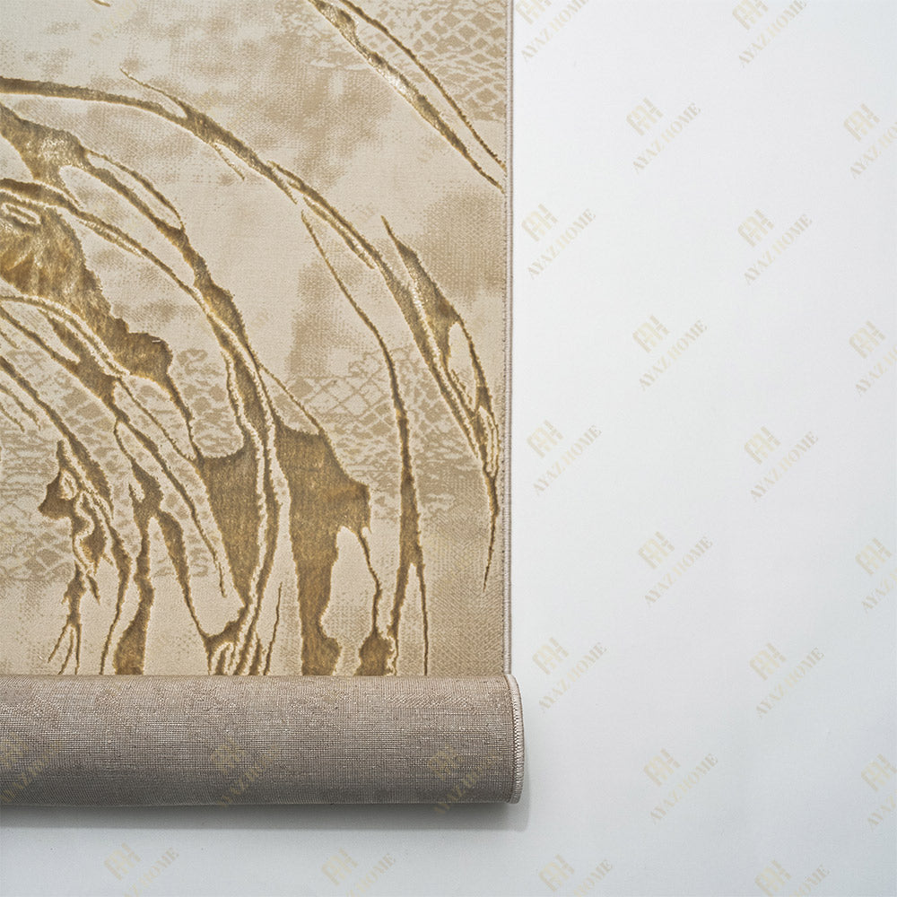Covor Elif Silky Soft Wave Crem Gold