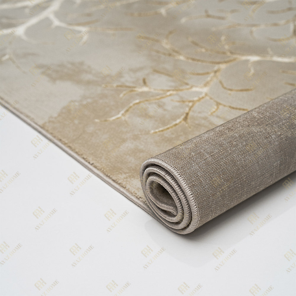 Covor Elif Silky Soft Pearly Crem Auriu