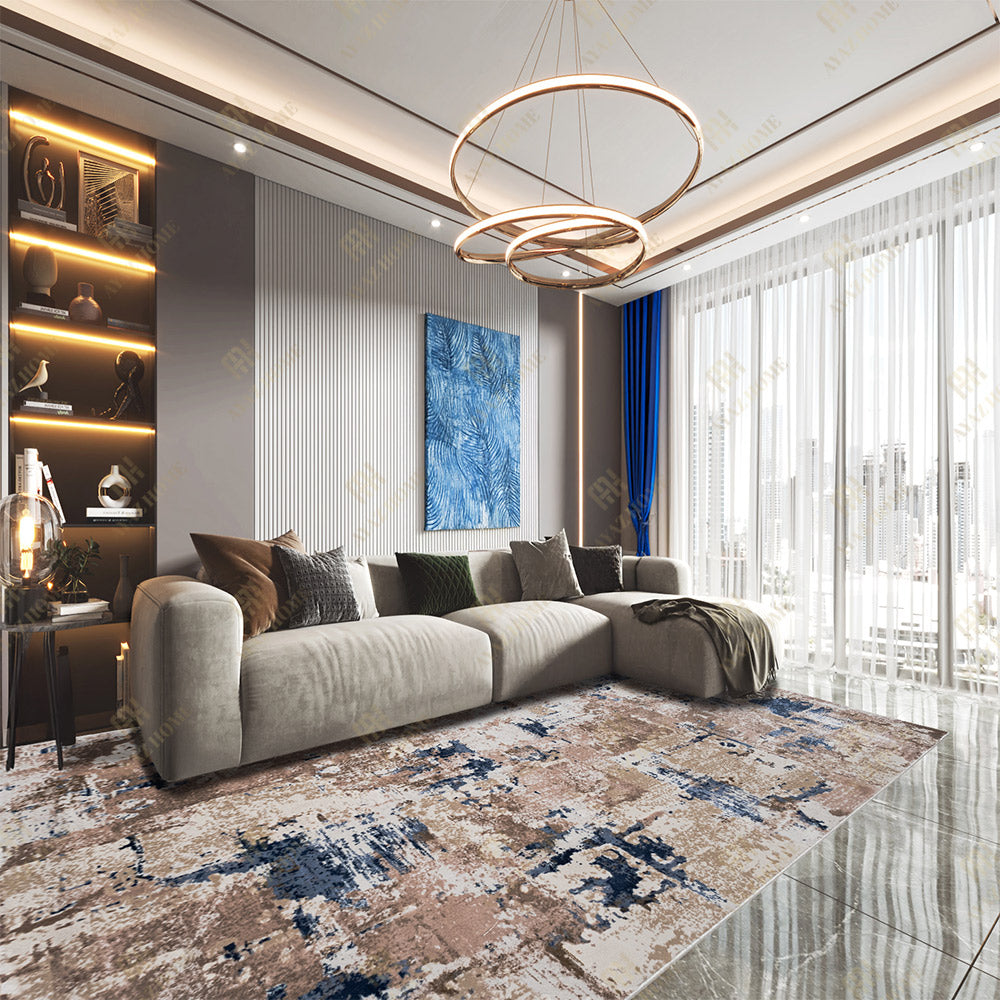 Covor Hera Lux Modern Bej Albastru
