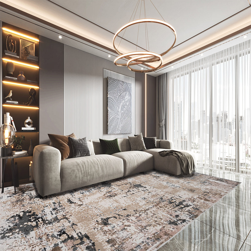 Covor Hera Lux Modern Bej Gri