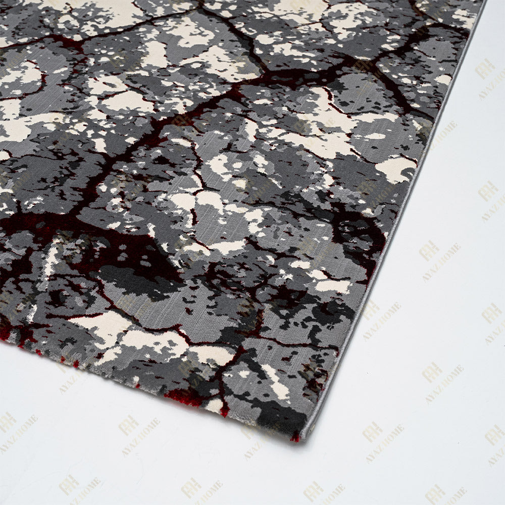 Covor Milano Bedrock Crem Rosu
