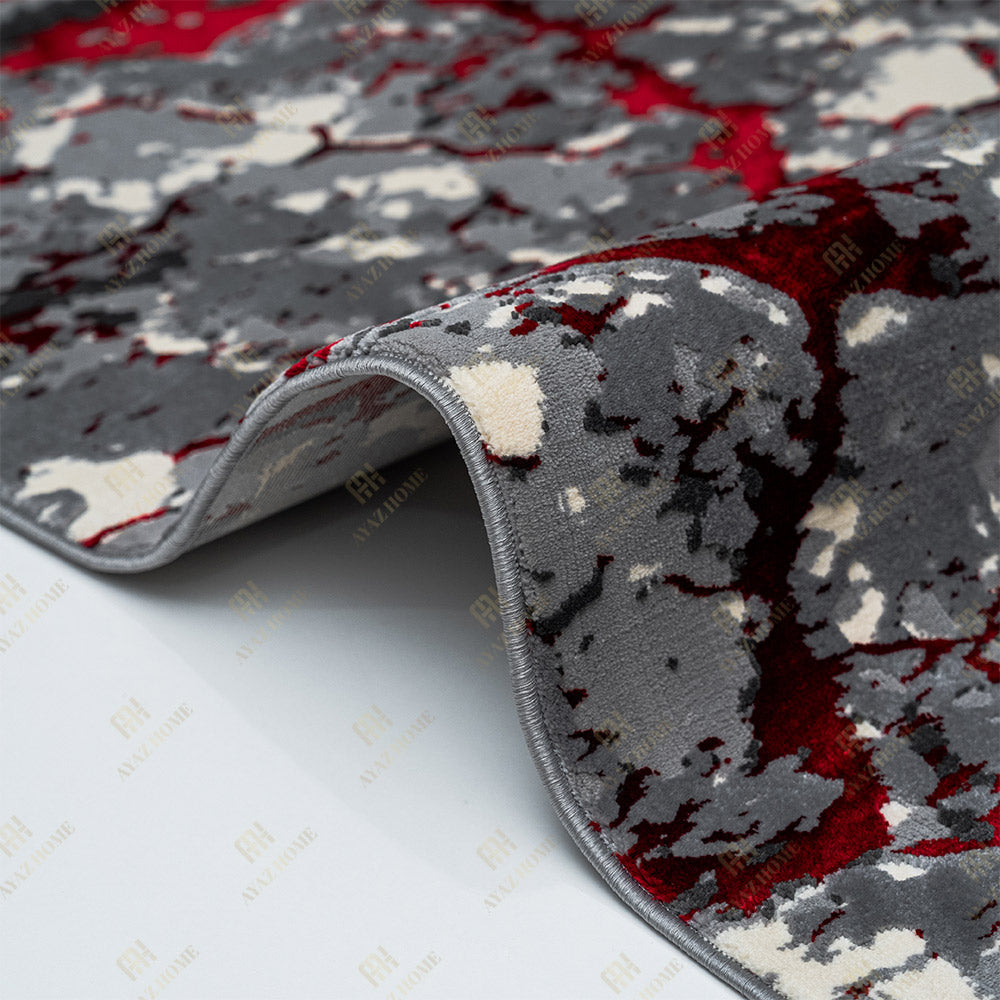 Covor Milano Bedrock Crem Rosu