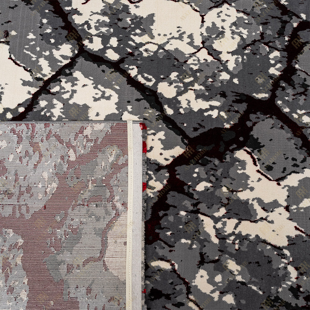 Covor Milano Bedrock Crem Rosu