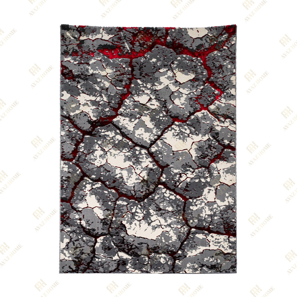 Covor Milano Bedrock Crem Rosu
