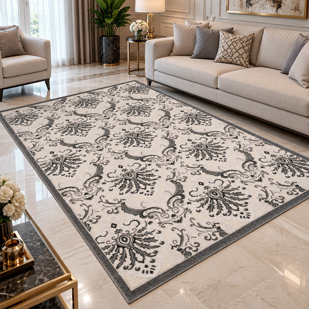 Covor Mira 3D Elegant Natura Gri