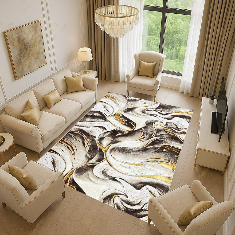 Covor Marble Crem/Maro/Gold 0915A