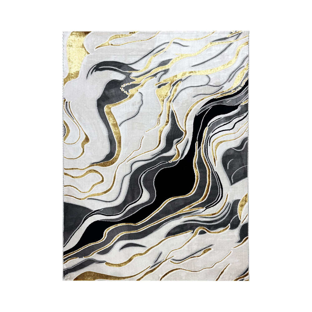 Covor Marble Elegance Negru/Gri/Gold 0916A