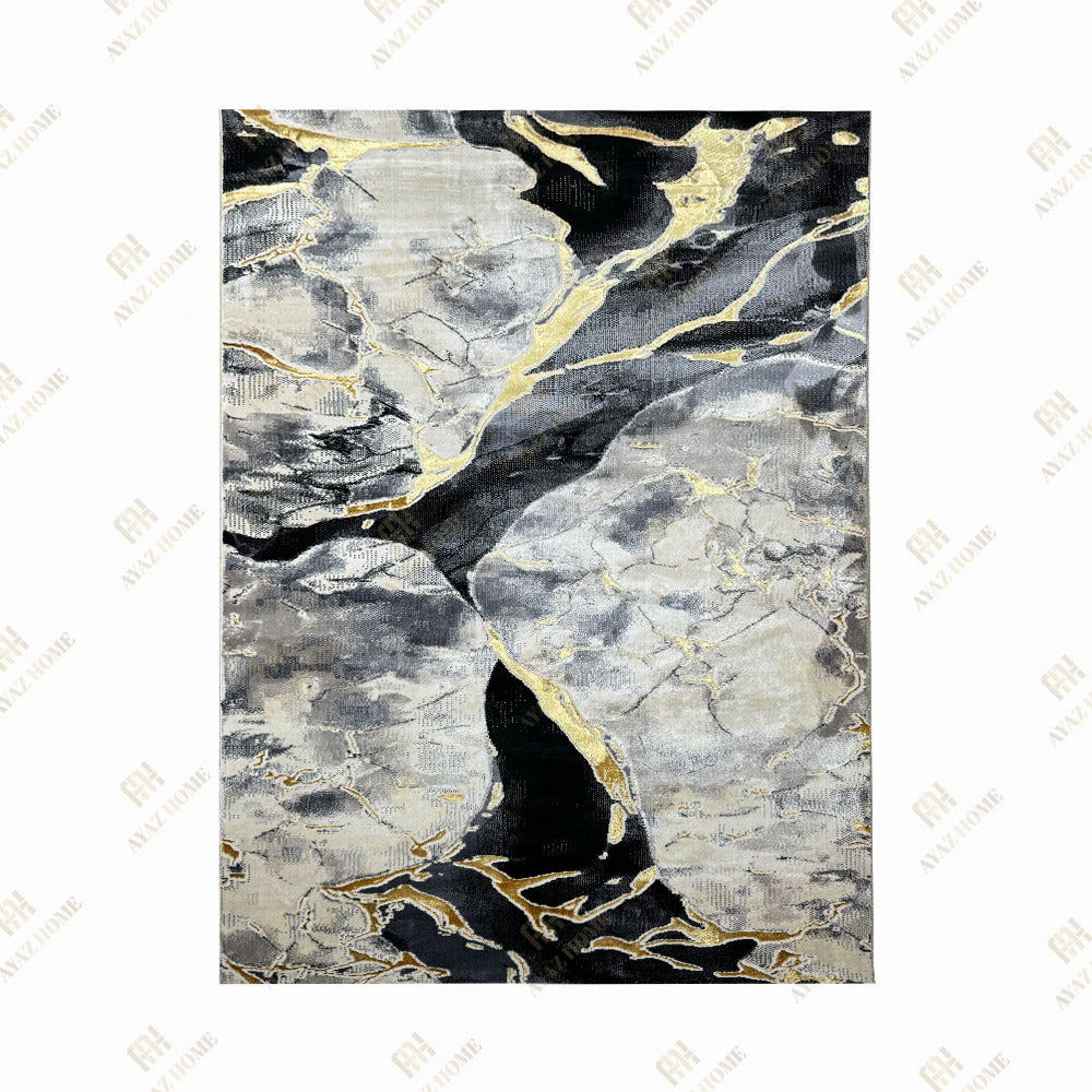 Covor Marble Prestige Crem Negru Gri  0857A