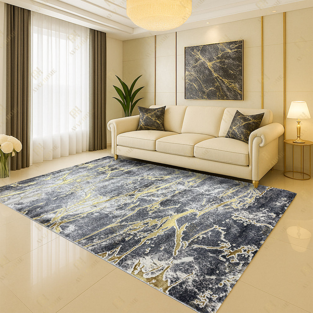 Covor Marble Elegance Gri/ Gold 0853A